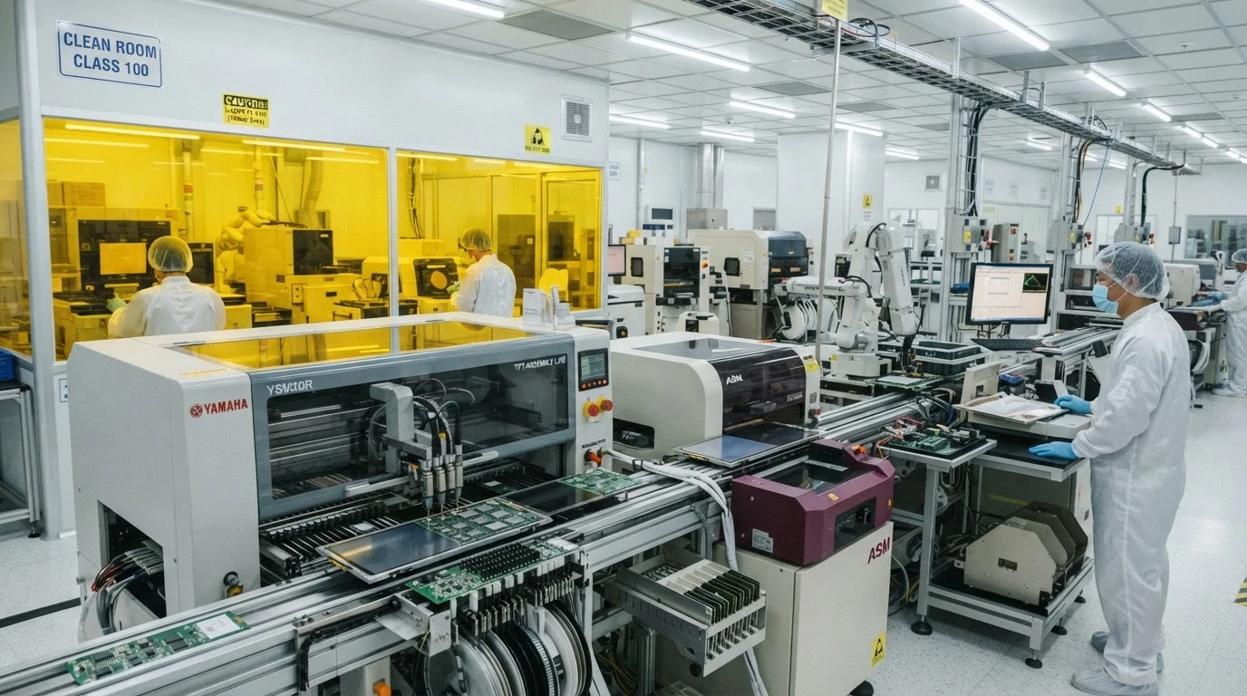 TFT display assembly line