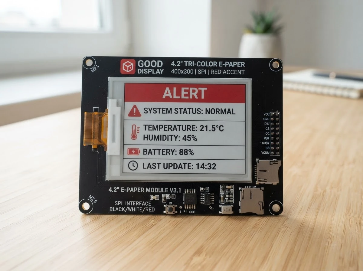 4.2 inch tri-color e-paper black white red display module