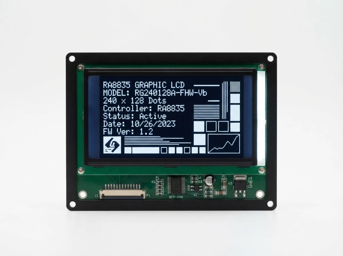 240x128 graphic LCD module RA8835 controller