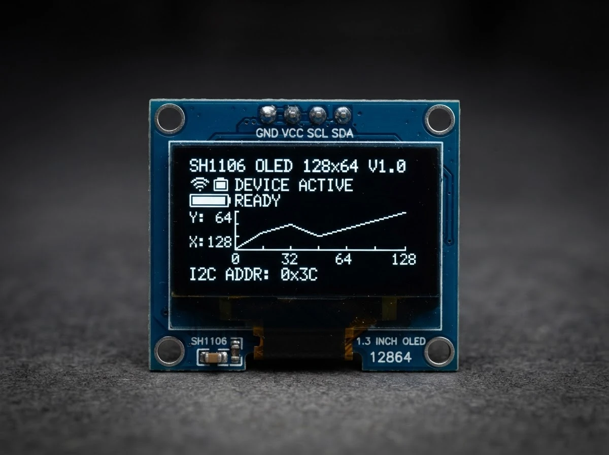 1.3 inch white OLED display 128x64 SH1106