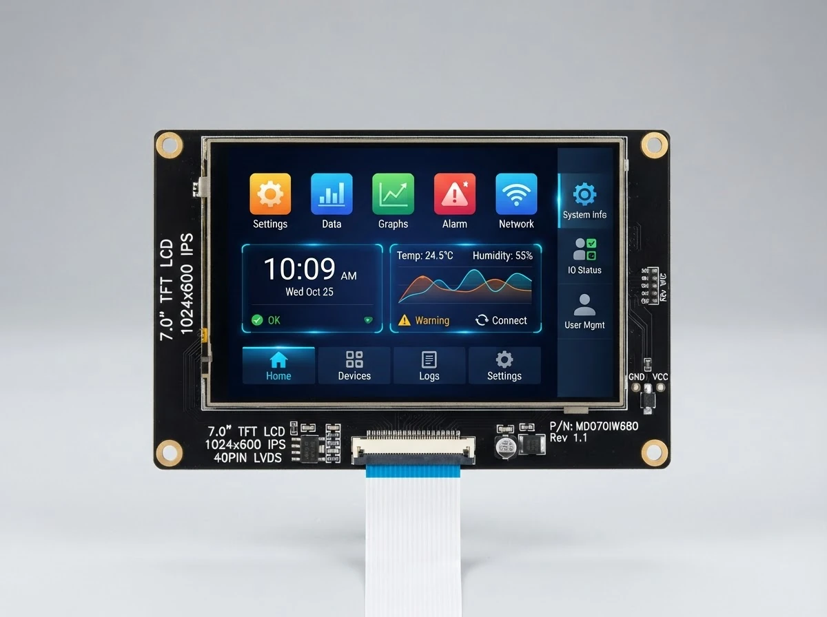 7 inch TFT LCD module 1024x600 IPS