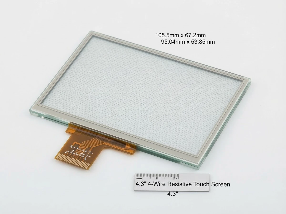 4.3 inch resistive touch screen
